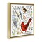 Stupell Industries Bird Watching Chart Framed Floater Canvas Wall Art Design by Jane Maday